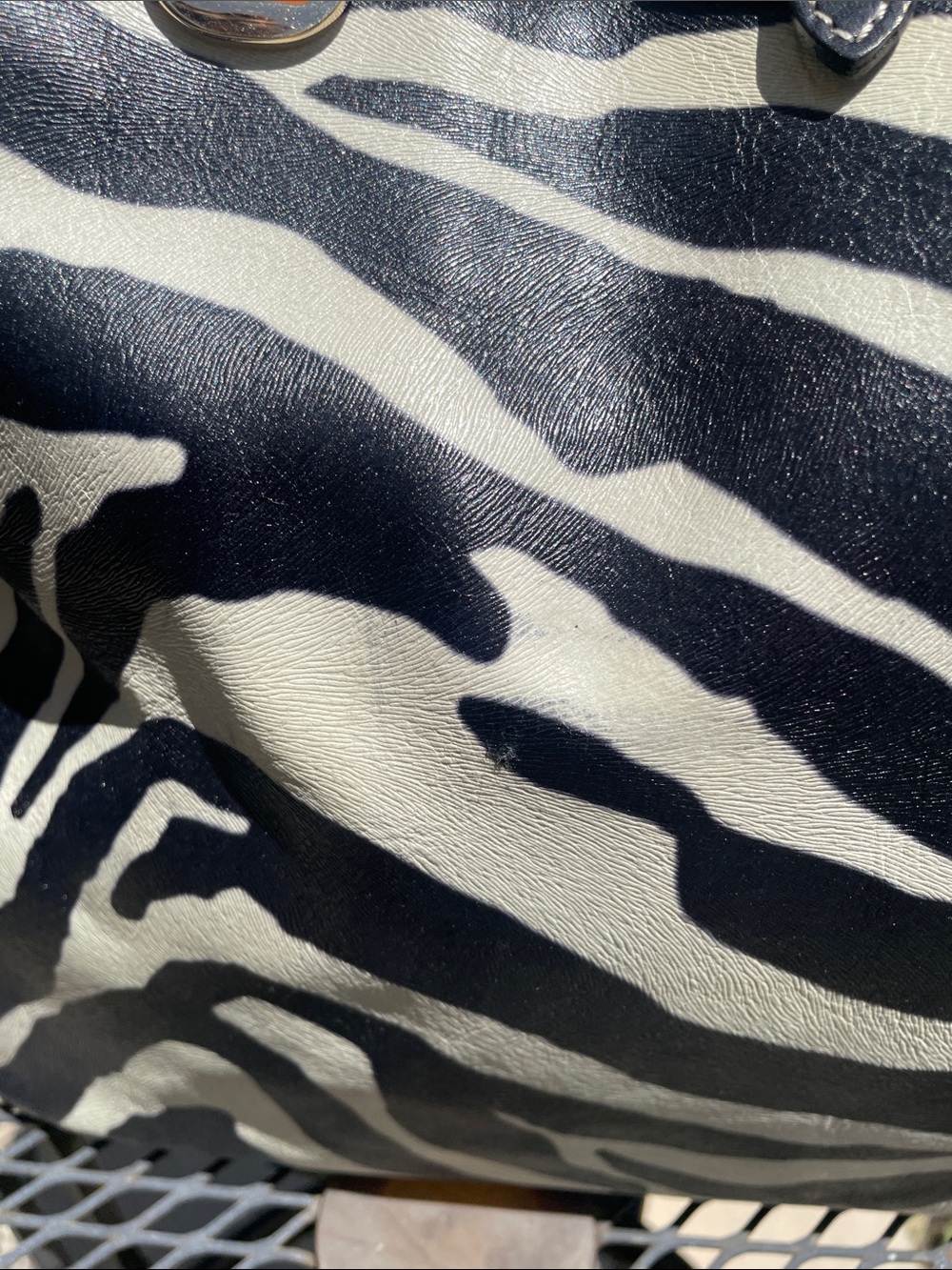 Dooney @ Bourke Large Zebra Print Tote. 18x11x6 HUGE w/ registration card. - Picture 4 of 12